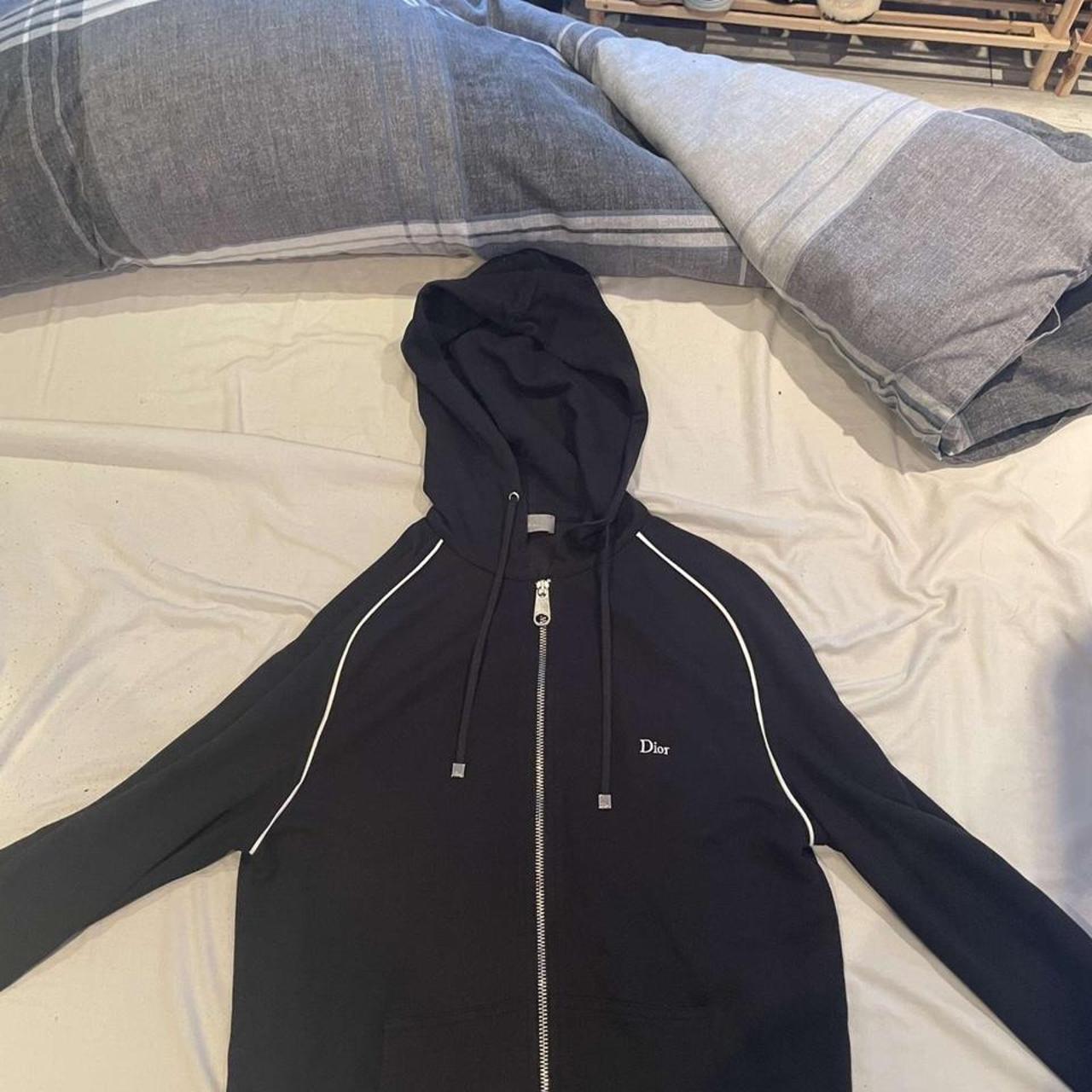 Dior Style Zip Hoodie 119 Vintage Black detail 4