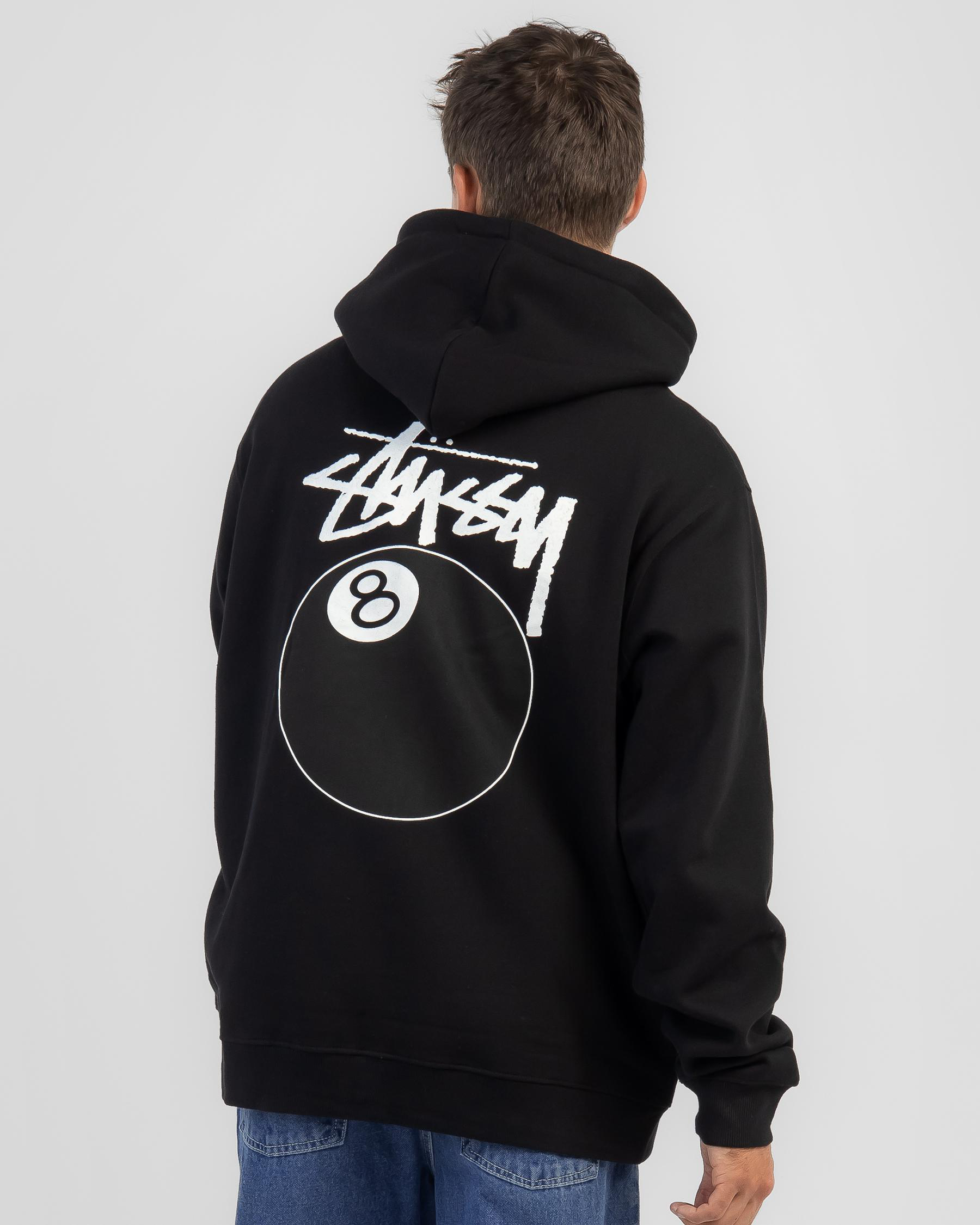Stussy 8-Ball Fleece Hoodie Charcoal detail 4
