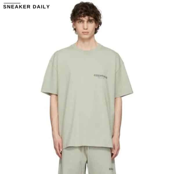 Essentials Style Box Logo Tee 120 Cement detail 4