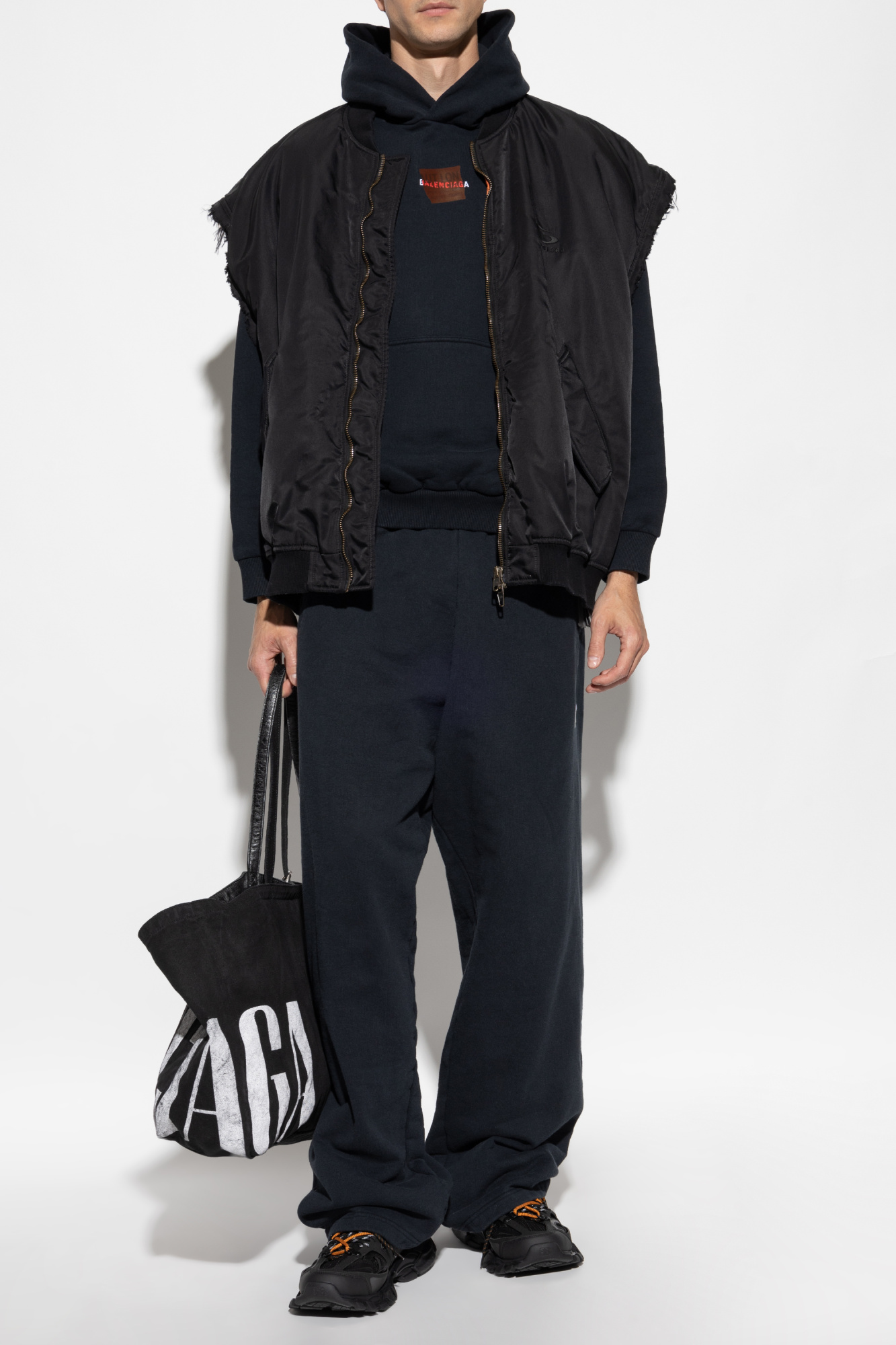 Balenciaga Style Cargo Vest 125 Vintage Black detail 2