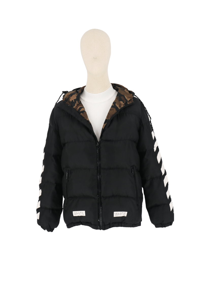Off-White Style Puffer Jacket 126 Vintage Black detail 3