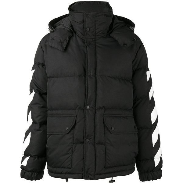 Off-White Style Puffer Jacket 126 Vintage Black detail 4