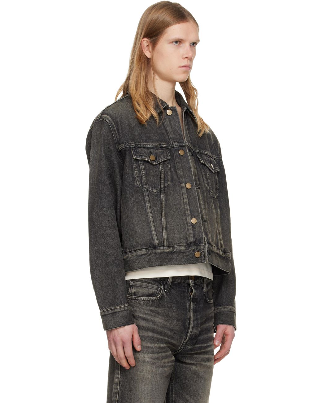 Fear of God Style Denim Trucker 129 Charcoal detail 2