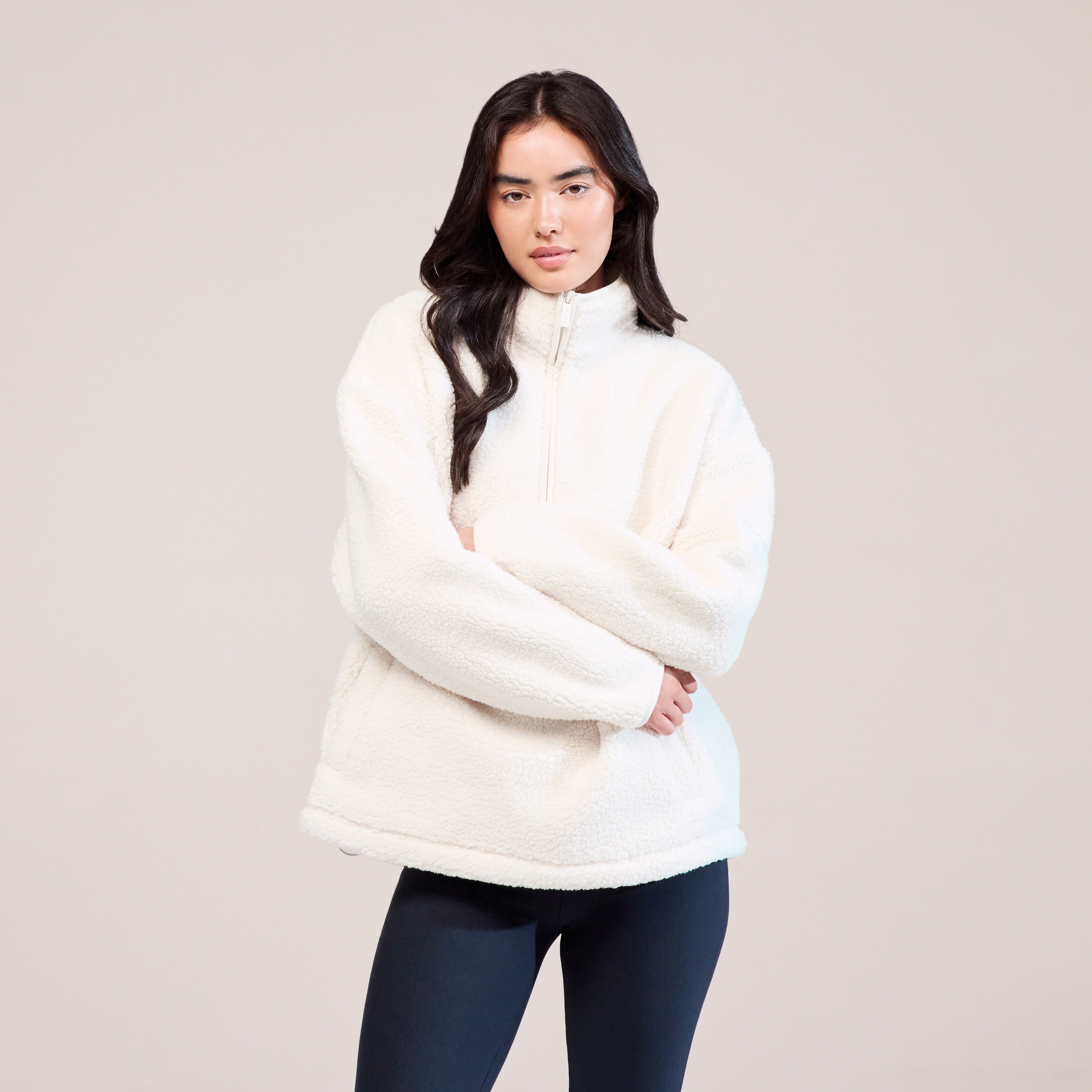 Off-White Style Fleece 1/4 Zip 131 Cherry detail 4
