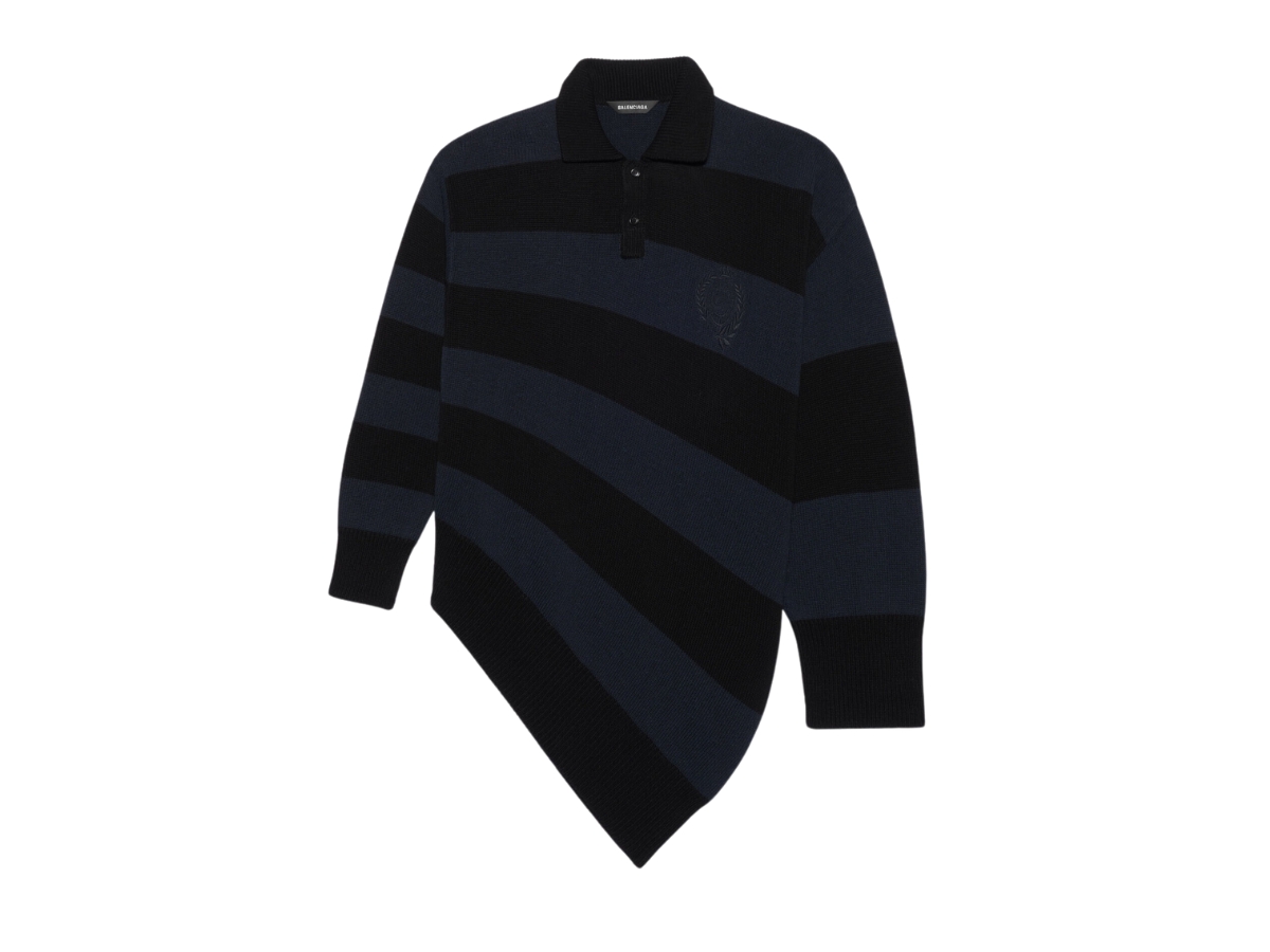 Balenciaga Style Rugby Polo 132 Charcoal detail 3