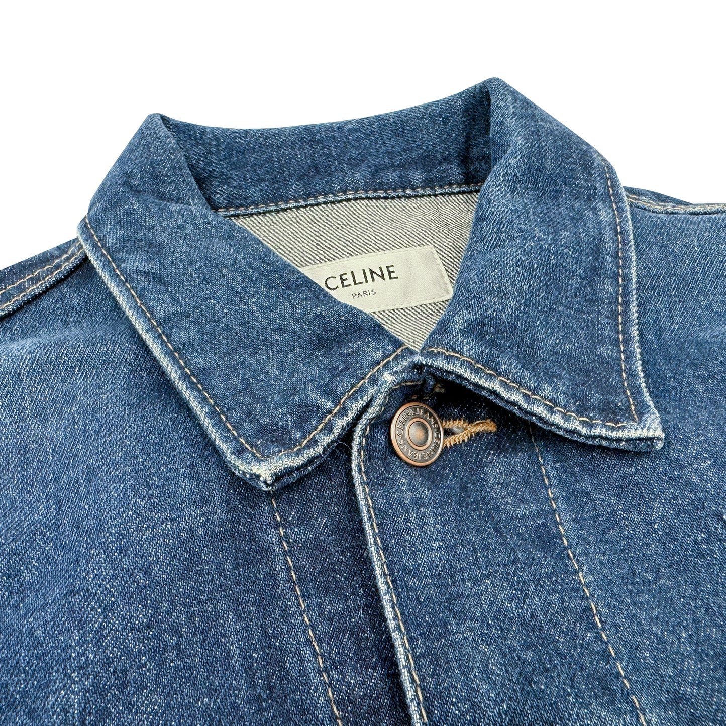 Celine Style Denim Trucker 133 Butter detail 2