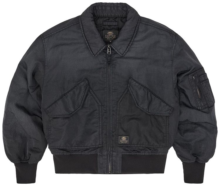 Corteiz Style Bomber Jacket 135 Vintage Black detail 4