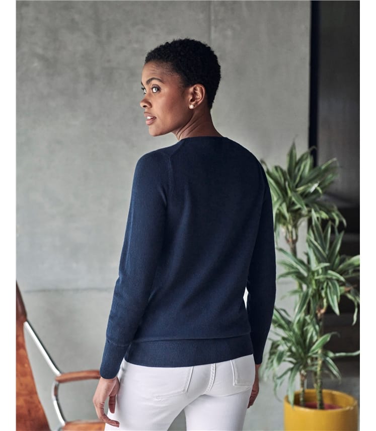 ALD Style Cashmere Crewneck 143 Navy detail 2