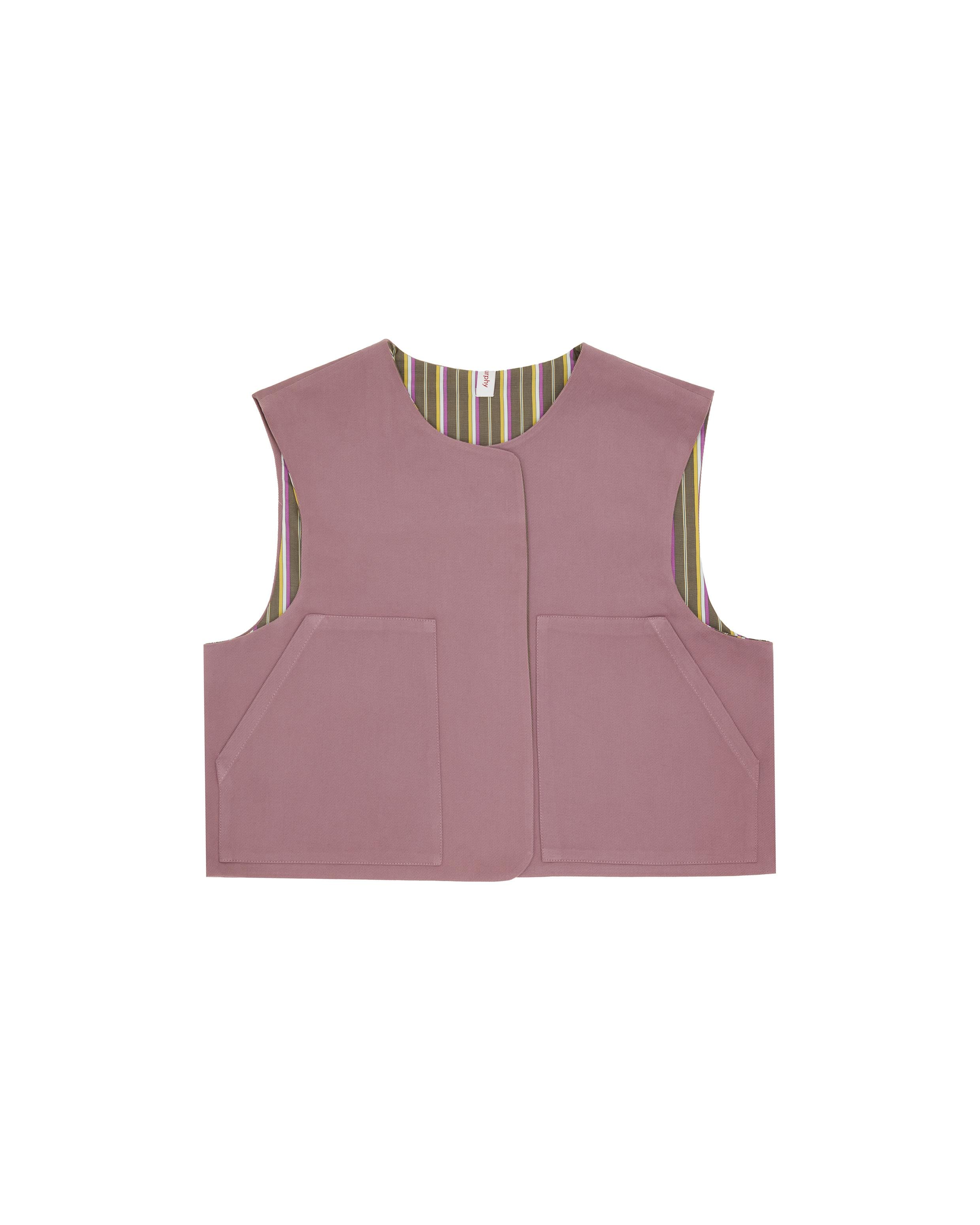ALD Style Cargo Vest 145 Dusty Rose detail 3