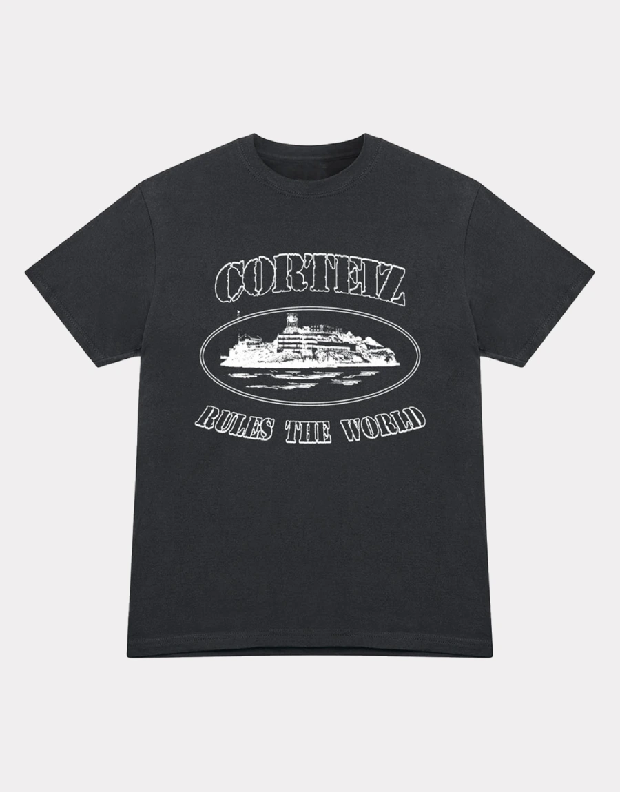Corteiz Style Alcatraz Tee Black detail 2