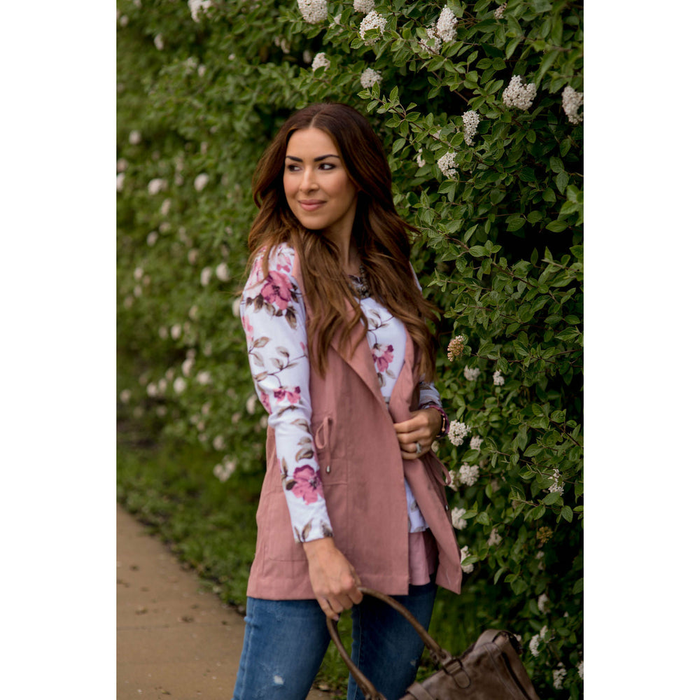 LV Style Cargo Vest 161 Dusty Rose detail 3