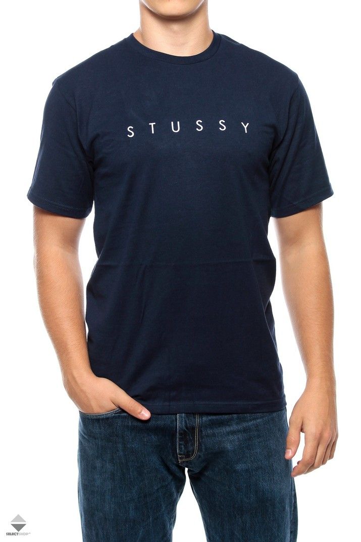 Stussy Style Box Logo Tee 169 Navy detail 2