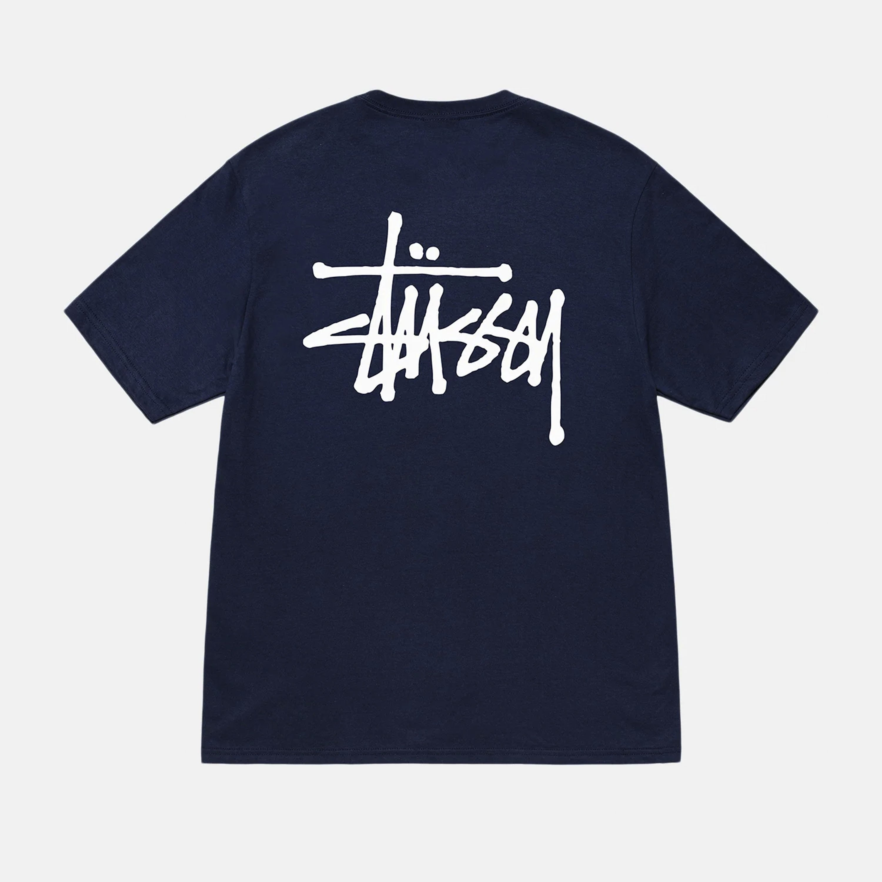 Stussy Style Box Logo Tee 169 Navy detail 4