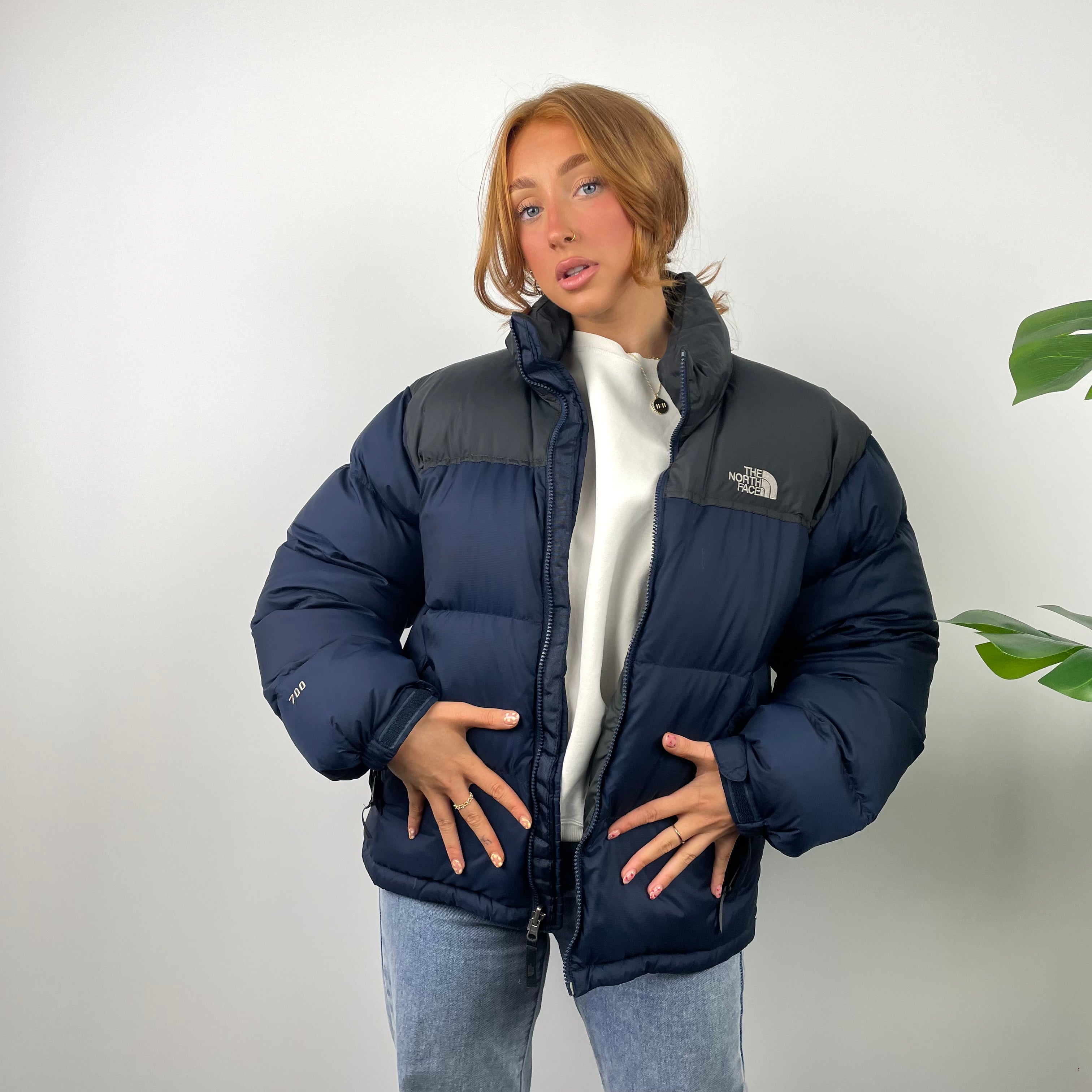 North Face Style Nuptse 700 Puffer Summit Navy detail 2