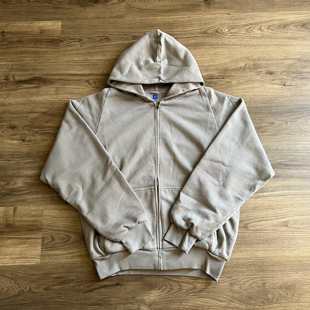 Yeezy Gap Style Zip Hoodie 170 Cement detail 3