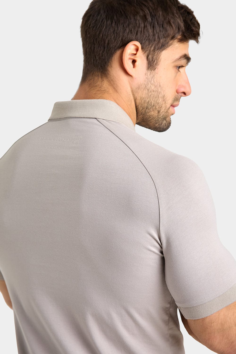 Essentials Style Rugby Polo 183 Cement detail 3