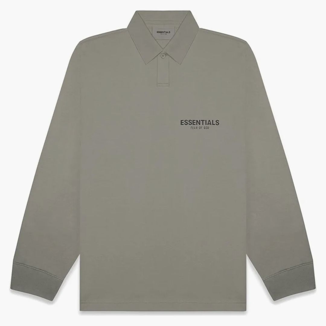 Essentials Style Rugby Polo 183 Cement detail 4