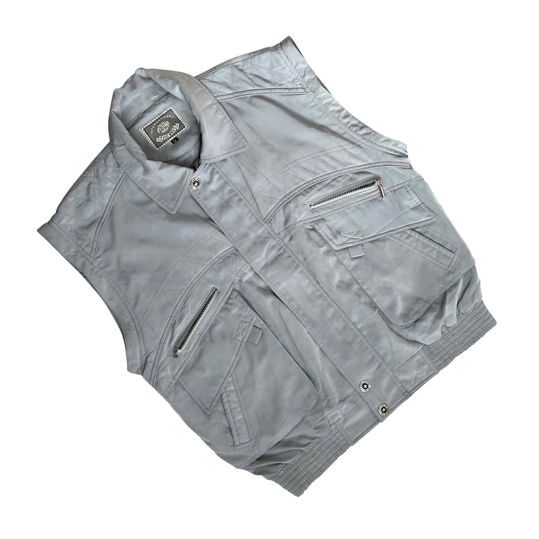 Celine Style Cargo Vest 185 Cement detail 2