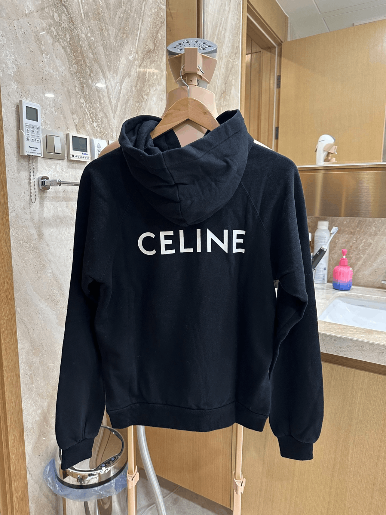 Celine Style Heavyweight Hoodie 186 Butter detail 2