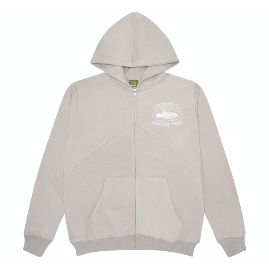 Corteiz Style Zip Hoodie 187 Stone detail 2