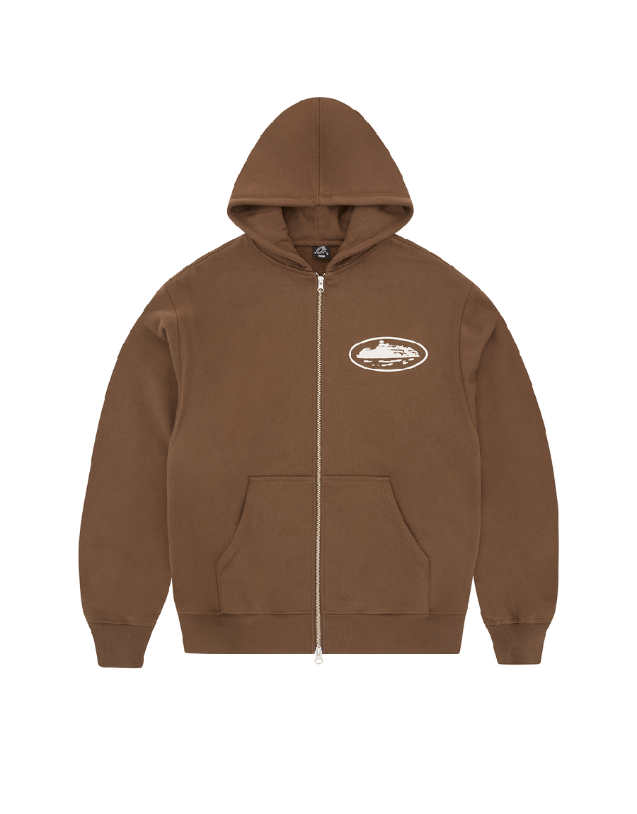 Corteiz Style Zip Hoodie 187 Stone detail 4