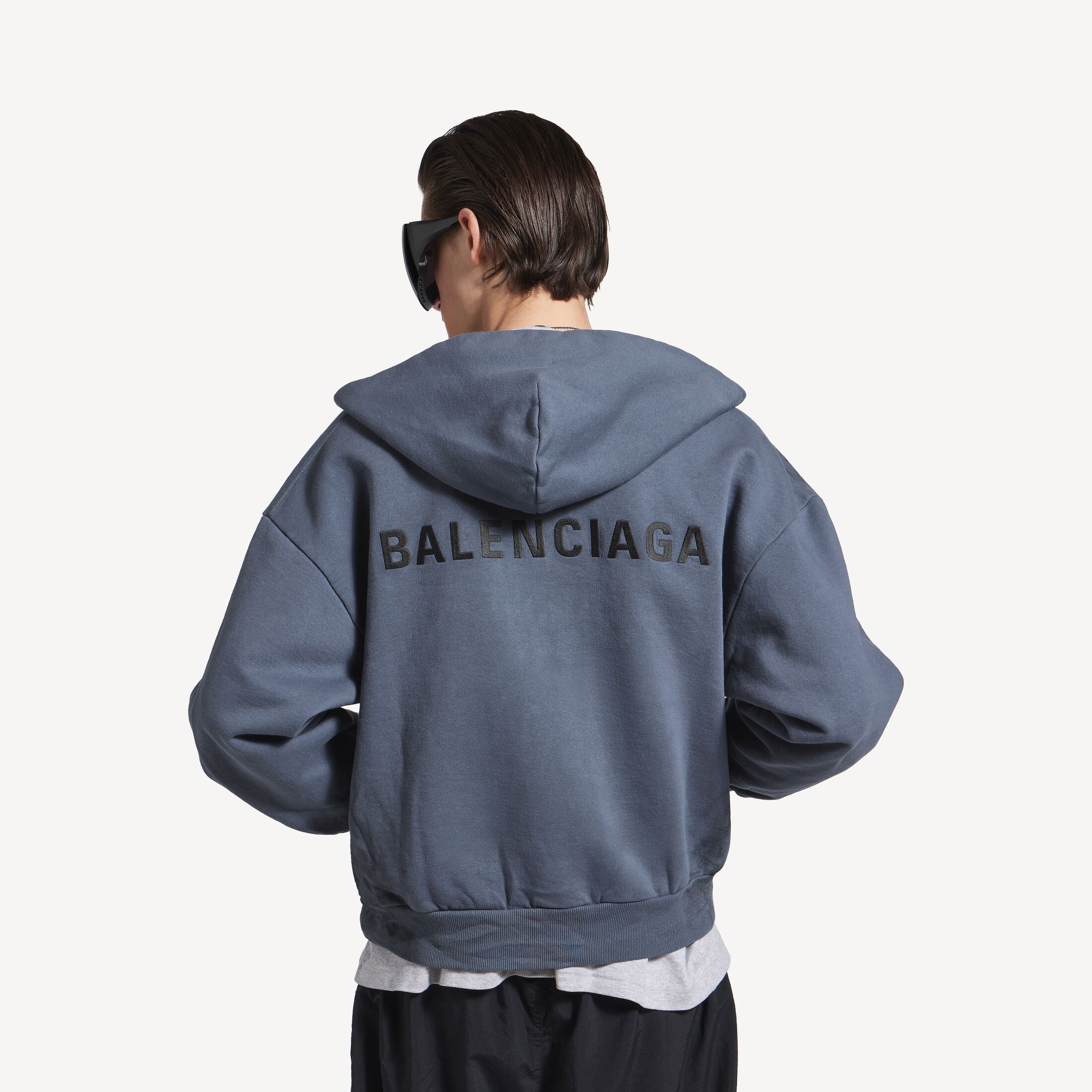 Balenciaga Style Zip Hoodie 189 Cement detail 2