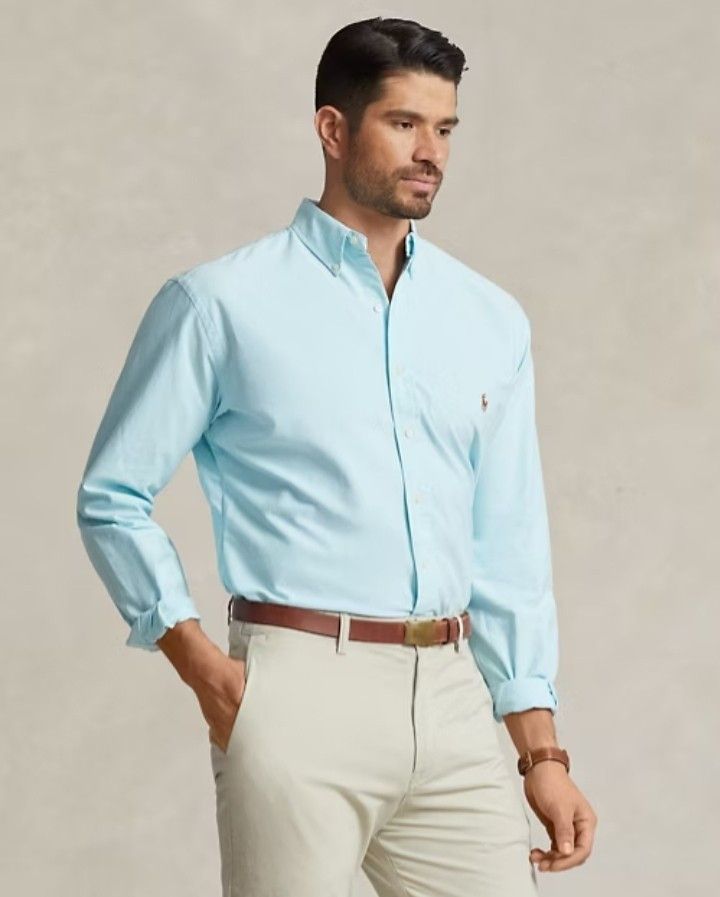 Ralph Lauren Style Oxford Pony Shirt Sky Blue detail 2