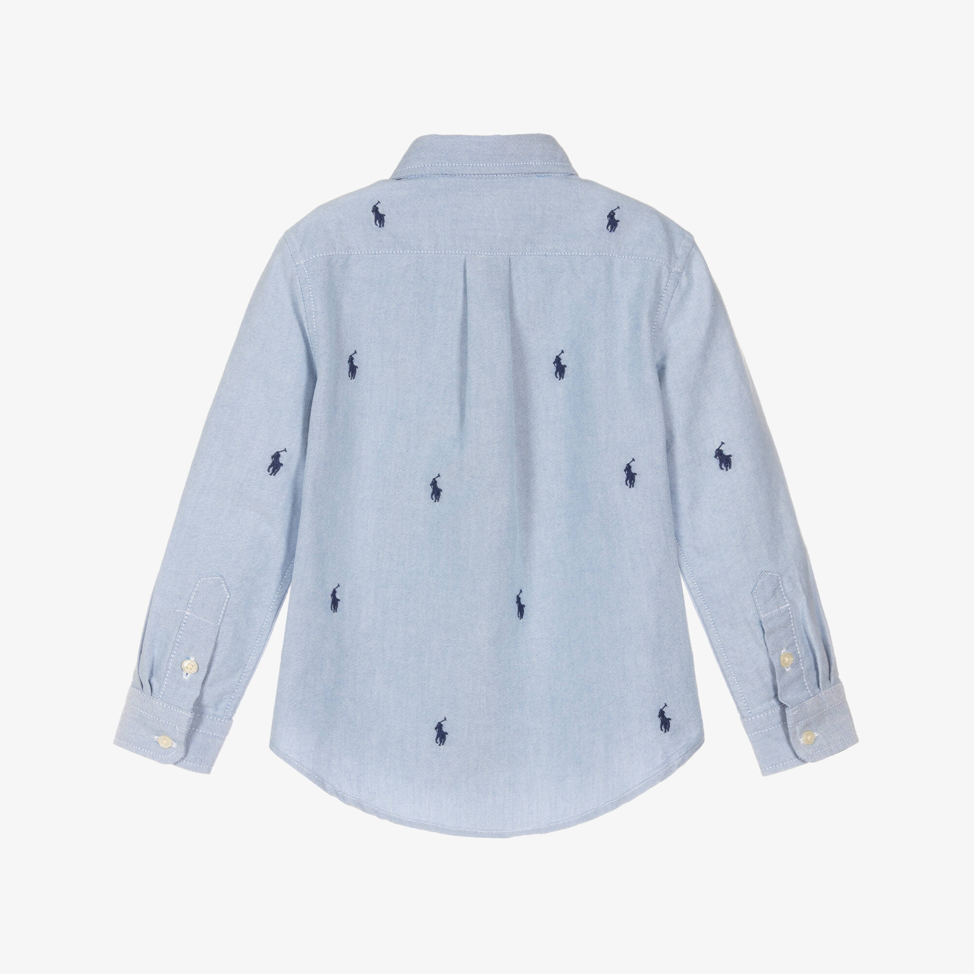 Ralph Lauren Style Oxford Pony Shirt Sky Blue detail 4