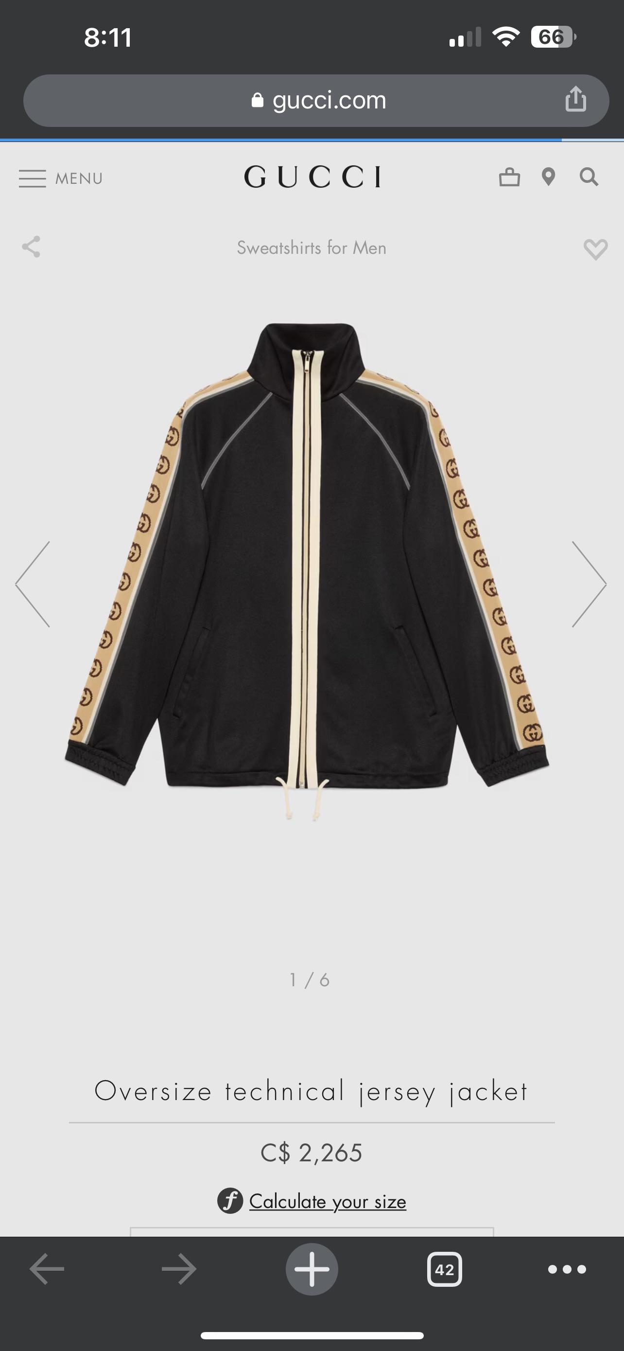 Gucci Style Track Jacket 193 Stone detail 4