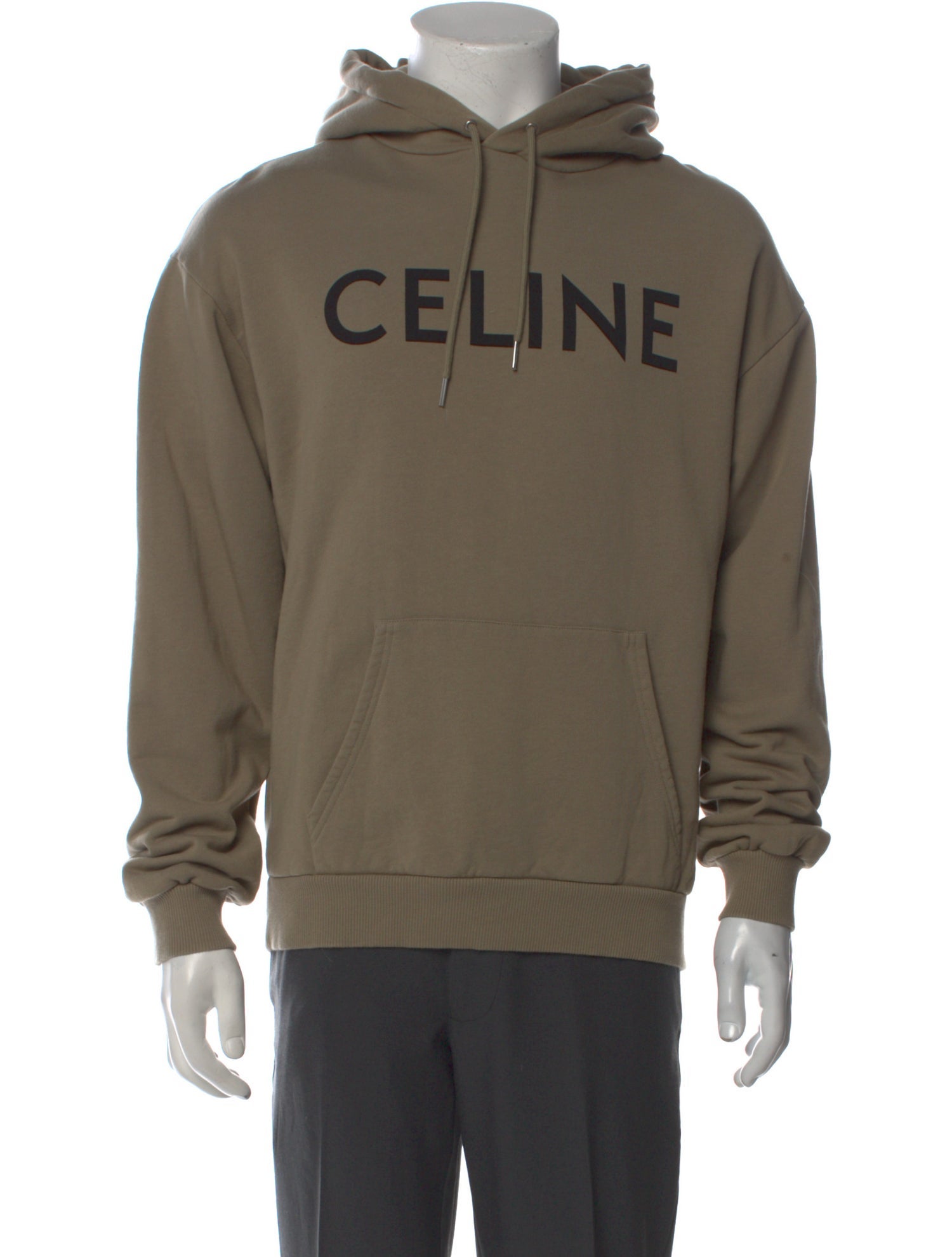 Celine Style Heavyweight Hoodie 200 Chocolate detail 2