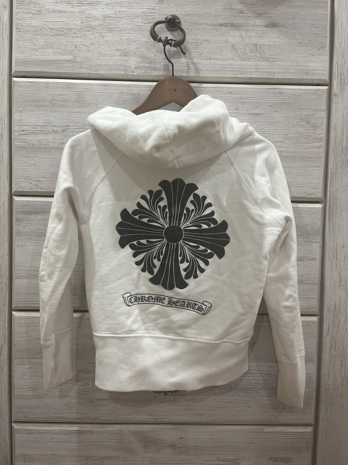 Chrome Hearts Style Heavyweight Hoodie 203 Off White detail 3