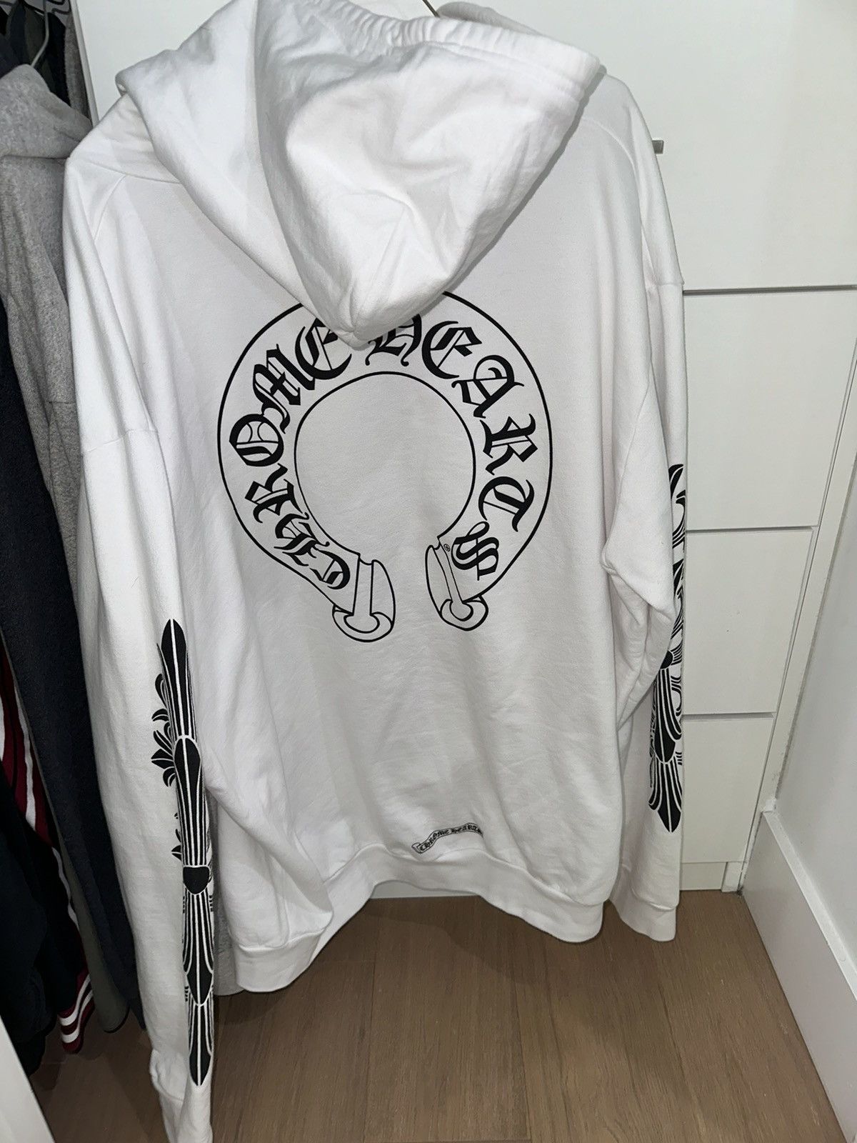 Chrome Hearts Style Heavyweight Hoodie 203 Off White detail 4