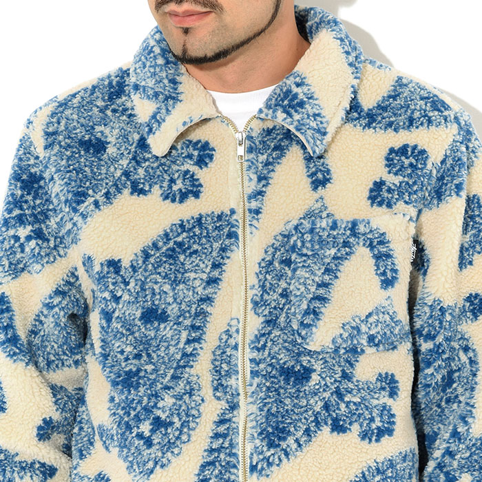 Stussy Style Sherpa Full-Zip 204 Butter detail 3