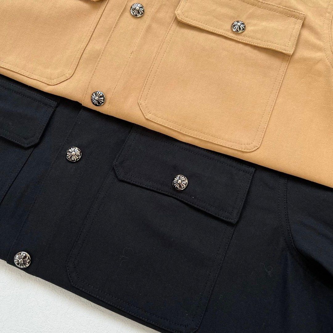 Chrome Hearts Style Overshirt 208 Charcoal detail 4