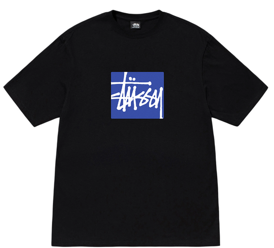 Stussy Style Box Logo Tee 216 Charcoal detail 2