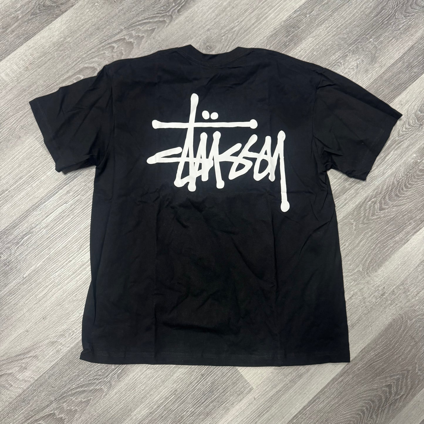 Stussy Style Box Logo Tee 216 Charcoal detail 4