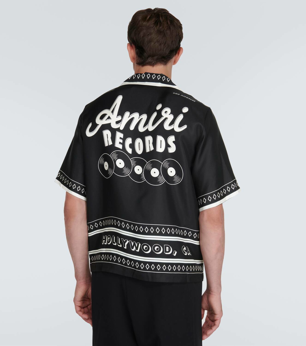 Amiri Style Bowling Shirt Ivory / Black detail 2