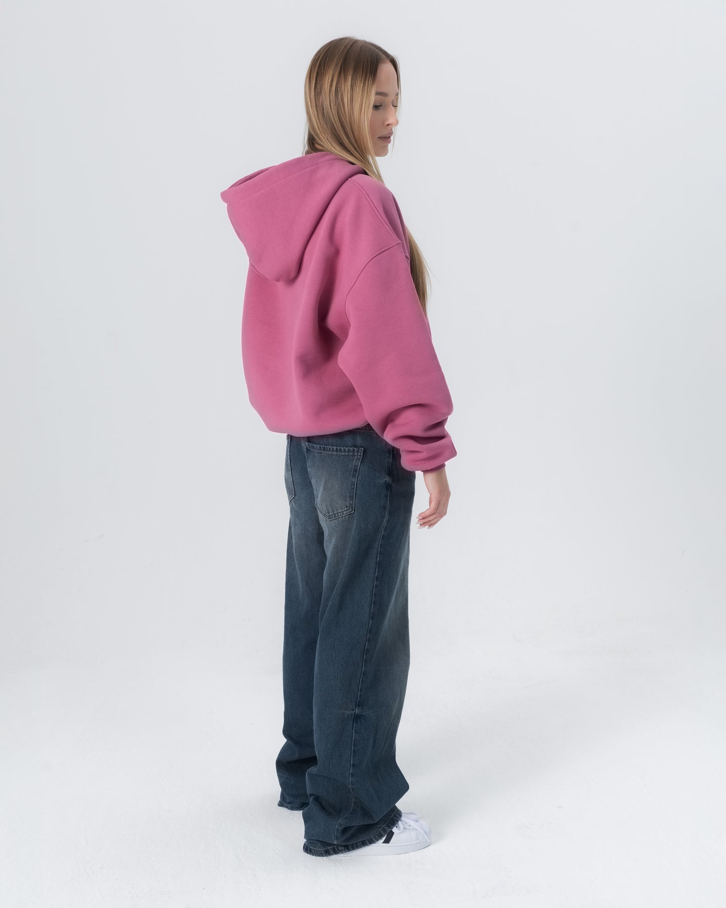 Essentials Style Heavyweight Hoodie 231 Dusty Rose detail 3