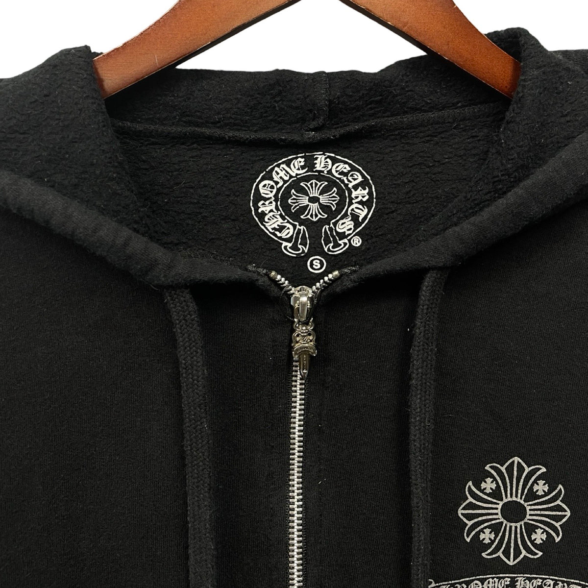 Chrome Hearts Style Zip Hoodie 235 Charcoal detail 4