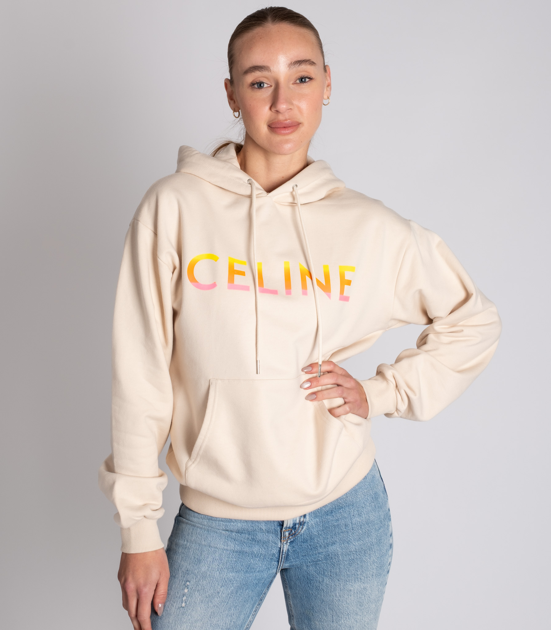 Celine Style Heavyweight Hoodie 238 Butter detail 4