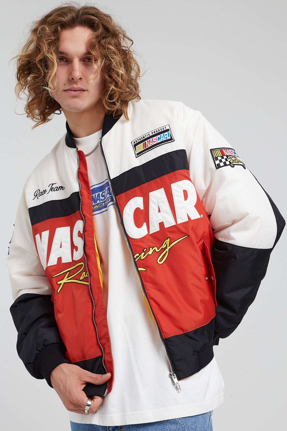 Represent Style Racing Jacket 242 Off White detail 4