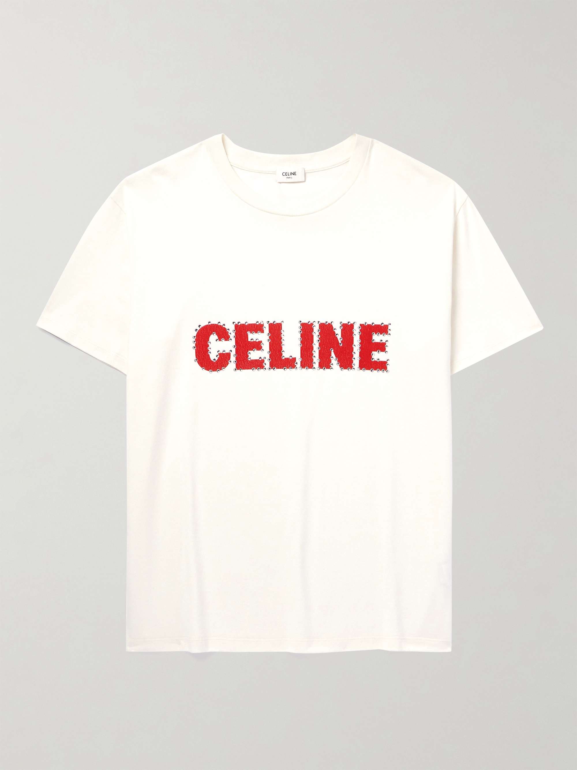 Celine Style Box Logo Tee 243 Off White detail 3