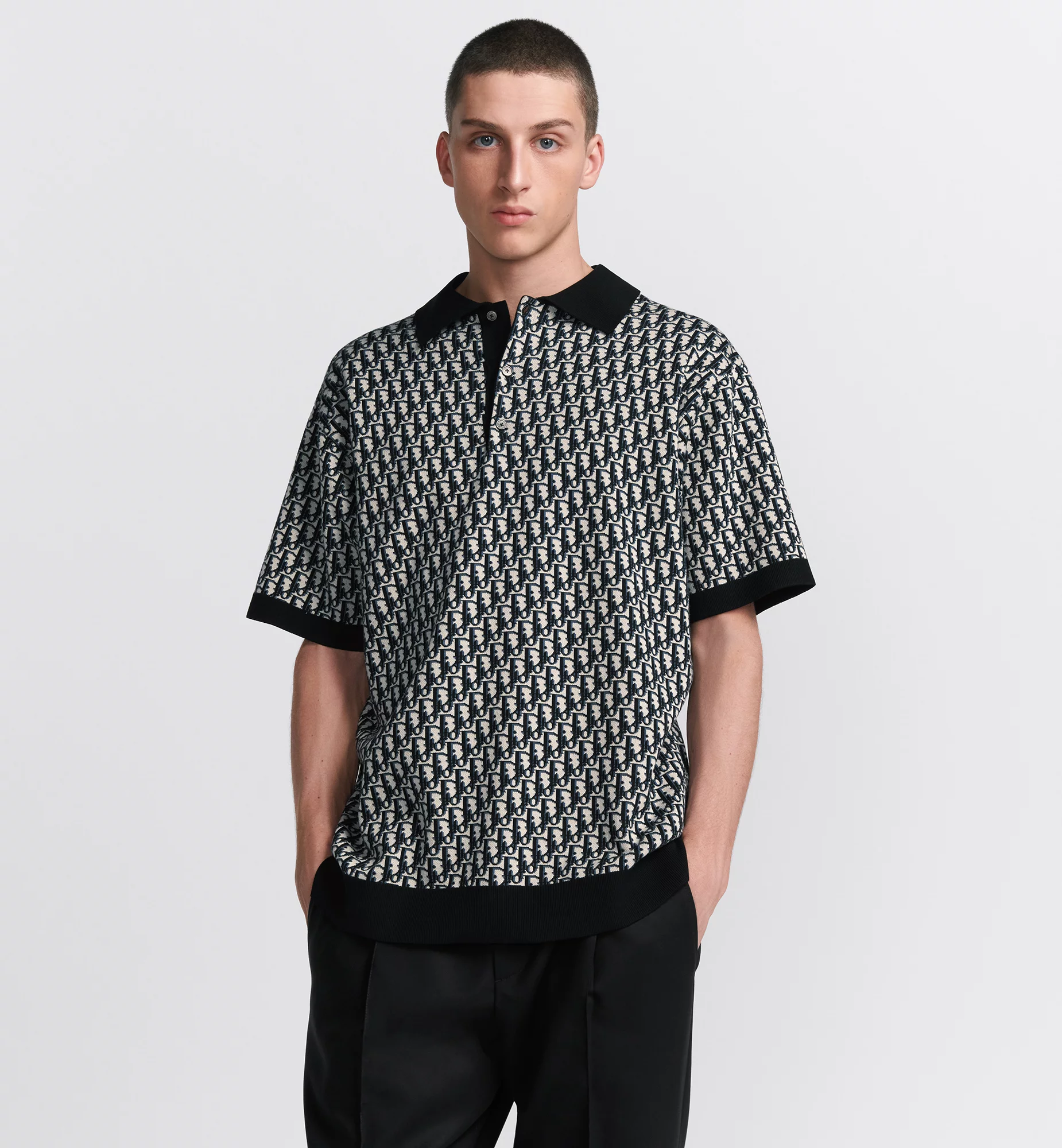 Dior Style Rugby Polo 244 Stone detail 3
