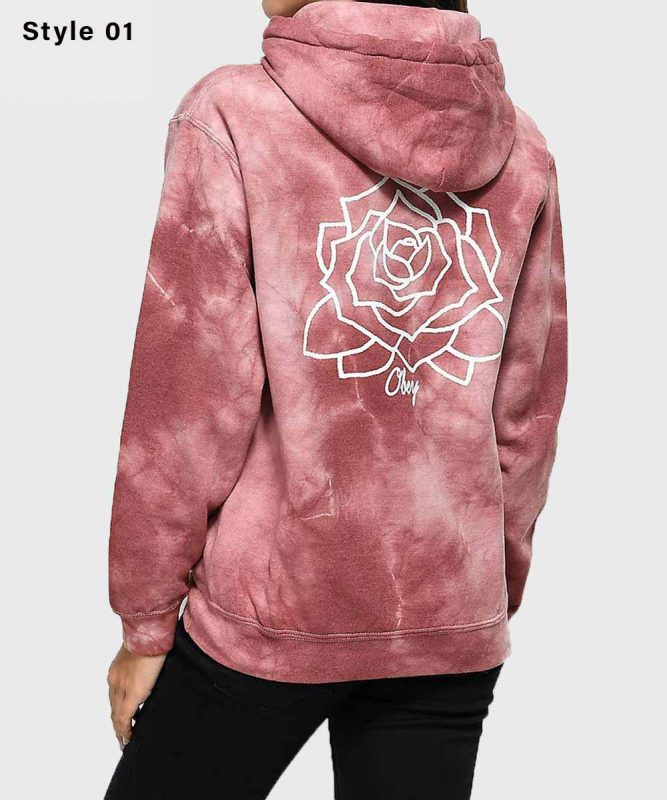 LV Style Oblique Hoodie 245 Dusty Rose detail 3