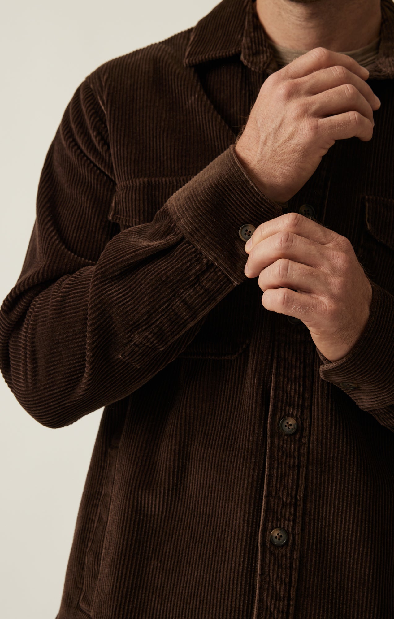 ALD Style Overshirt 246 Chocolate detail 2
