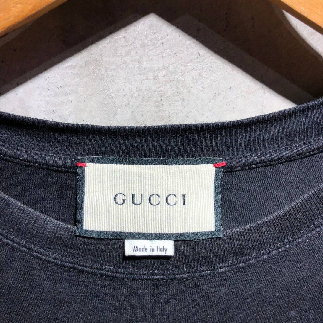 Gucci Style Logo Tee 248 Charcoal detail 4