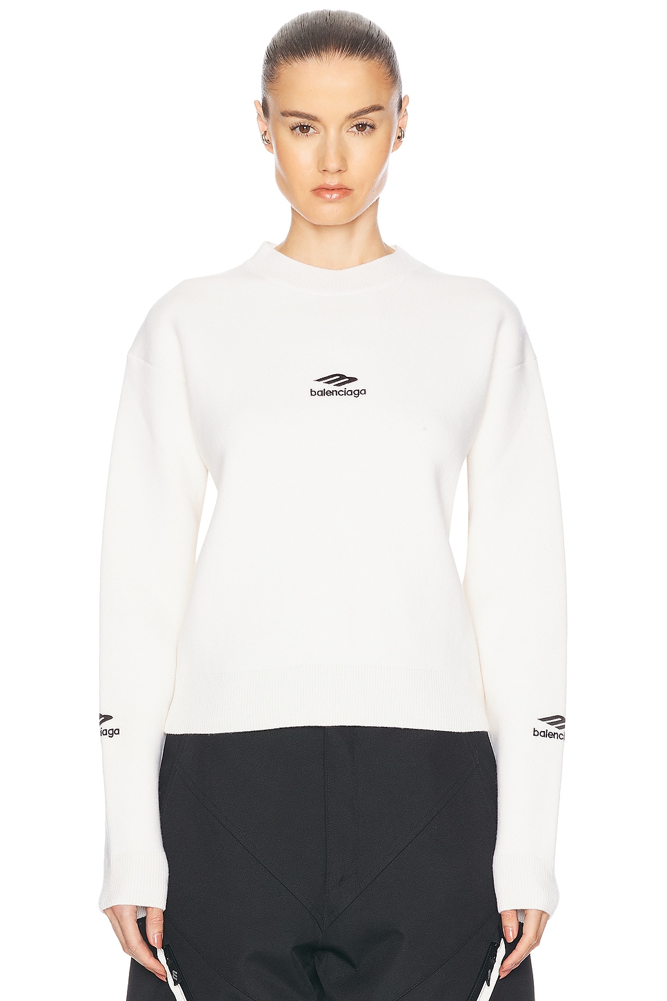 Balenciaga Style Crewneck Sweat 249 Off White detail 2