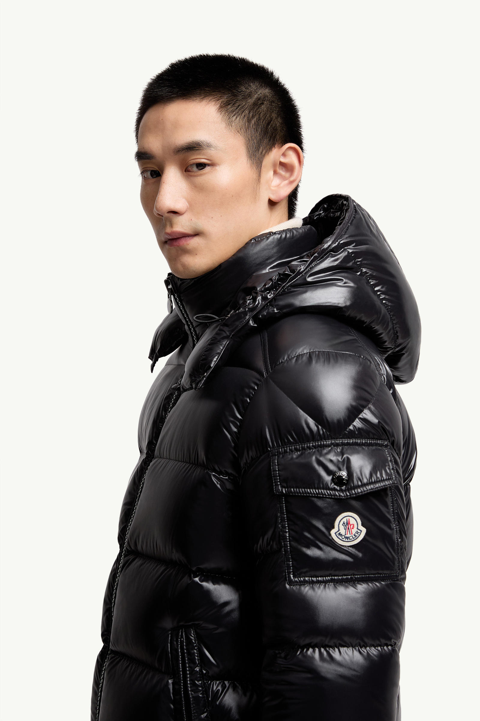 Moncler Style Maya Down Jacket Black detail 3