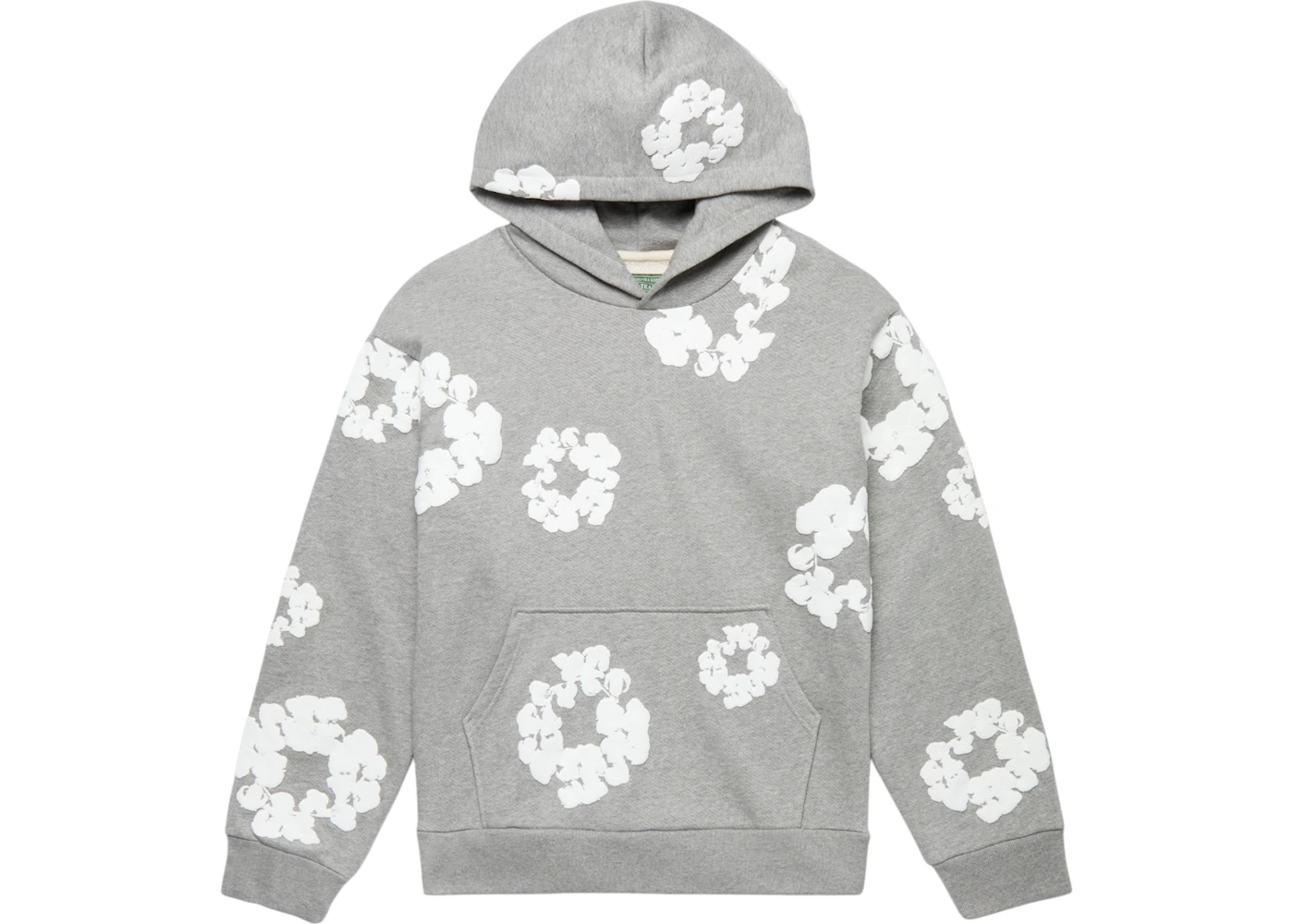 Denim Tears Style Cotton Wreath Sweatshirt Ash Grey detail 2