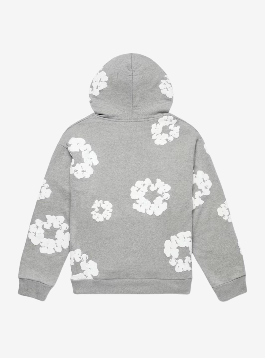 Denim Tears Style Cotton Wreath Sweatshirt Ash Grey detail 4